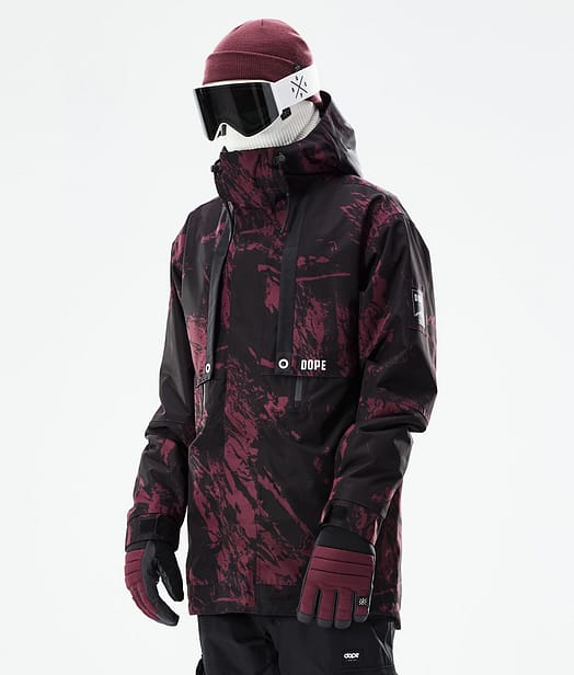 Dope Mojo Lyžařská Bunda Pánské Paint Burgundy