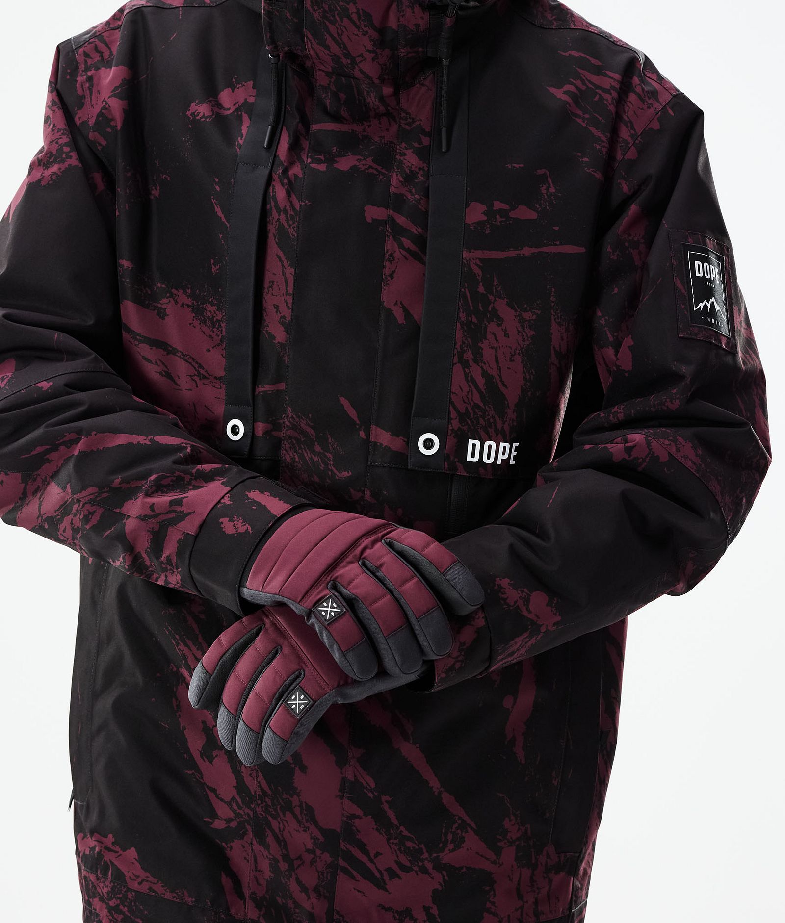Dope Mojo Kurtka Narciarska Mężczyźni Paint Burgundy, Zdjęcie 2 z 11