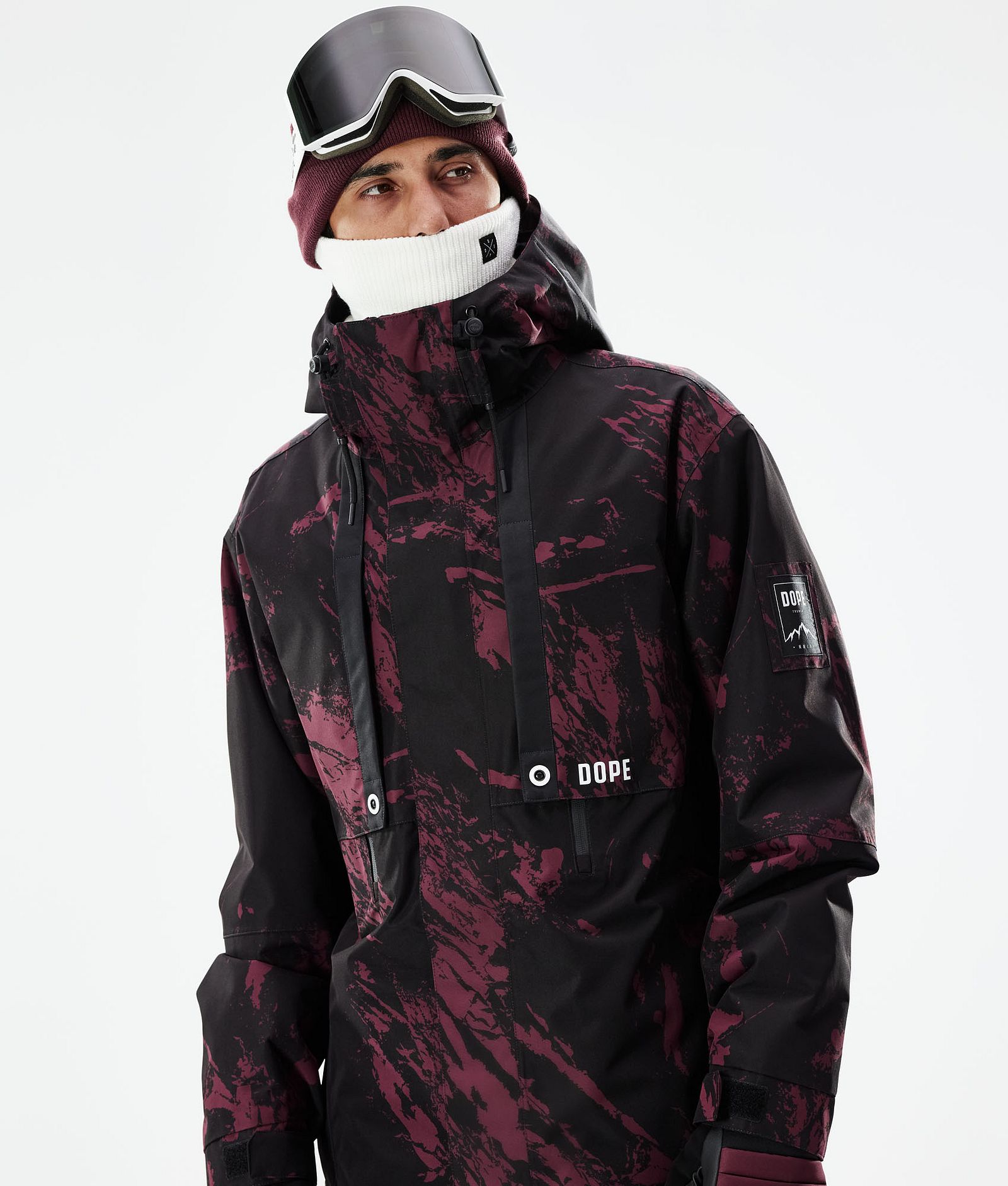 Dope Mojo Kurtka Narciarska Mężczyźni Paint Burgundy, Zdjęcie 3 z 11