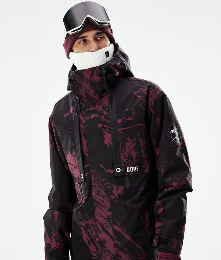 Dope Mojo Kurtka Narciarska Mężczyźni Paint Burgundy, Zdjęcie 3 z 11