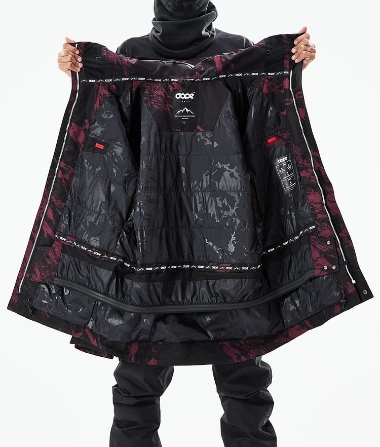 Dope Mojo Kurtka Narciarska Mężczyźni Paint Burgundy, Zdjęcie 11 z 11