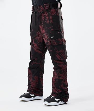 Dope Iconic 21 Kalhoty na Snowboard Pánské Paint Burgundy