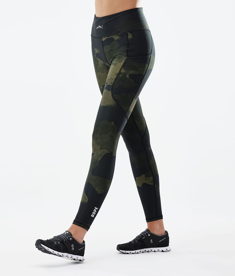 Dope Lofty Tech 22 Leggings Dames Green Camo, Afbeelding 1 van 8