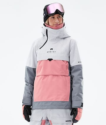 Montec Dune W 21 Kurtka Snowboardowa Kobiety Light Grey/Pink/Light Pearl