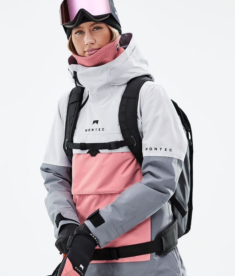 Montec Dune W 21 Lyžařská Bunda Dámské Light Grey/Pink/Light Pearl, Obrázek 2 z 8
