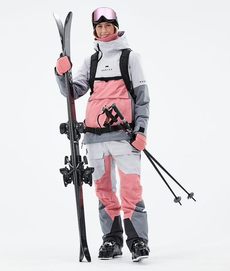 Montec Dune W 21 Lyžařská Bunda Dámské Light Grey/Pink/Light Pearl, Obrázek 3 z 8