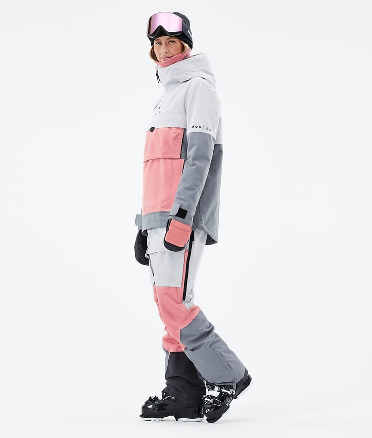 Montec Dune W 21 Lyžařská Bunda Dámské Light Grey/Pink/Light Pearl, Obrázek 4 z 8