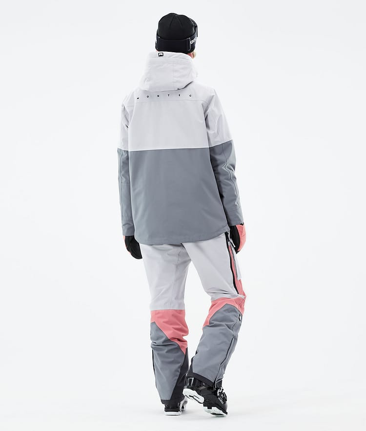 Montec Dune W 21 Lyžařská Bunda Dámské Light Grey/Pink/Light Pearl, Obrázek 5 z 8
