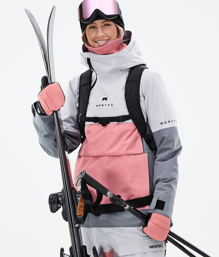 Montec Dune W 21 Lyžařská Bunda Dámské Light Grey/Pink/Light Pearl, Obrázek 6 z 8