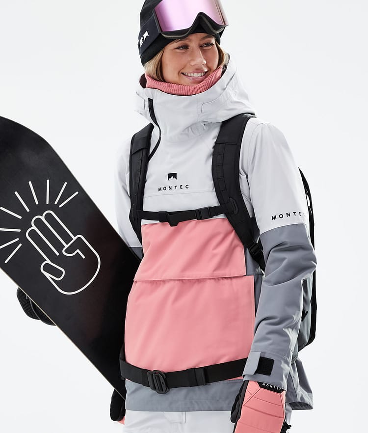 Montec Dune W 21 Chaqueta Snowboard Mujer Light Grey/Pink/Light Pearl, Imagen 6 de 8