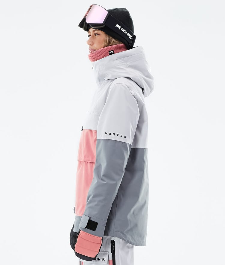 Montec Dune W 21 Lyžařská Bunda Dámské Light Grey/Pink/Light Pearl, Obrázek 7 z 8