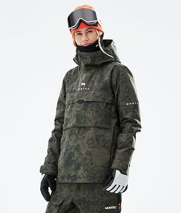 Montec Dune W 21 Lyžařská Bunda Dámské Olive Green Tiedye