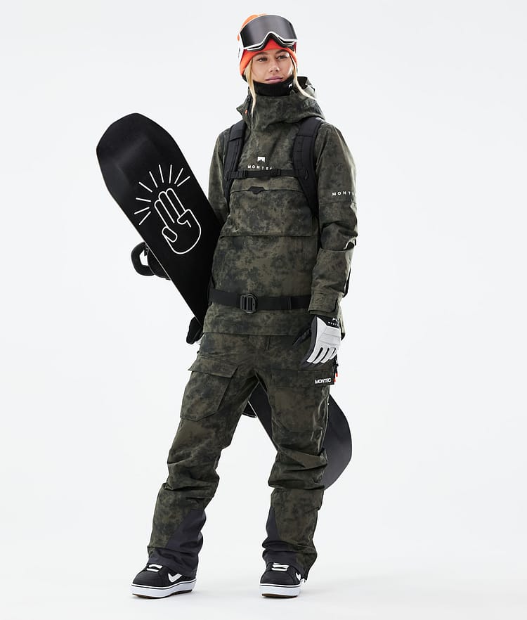 Montec Dune W 21 Kurtka Snowboardowa Kobiety Olive Green Tiedye, Zdjęcie 5 z 11