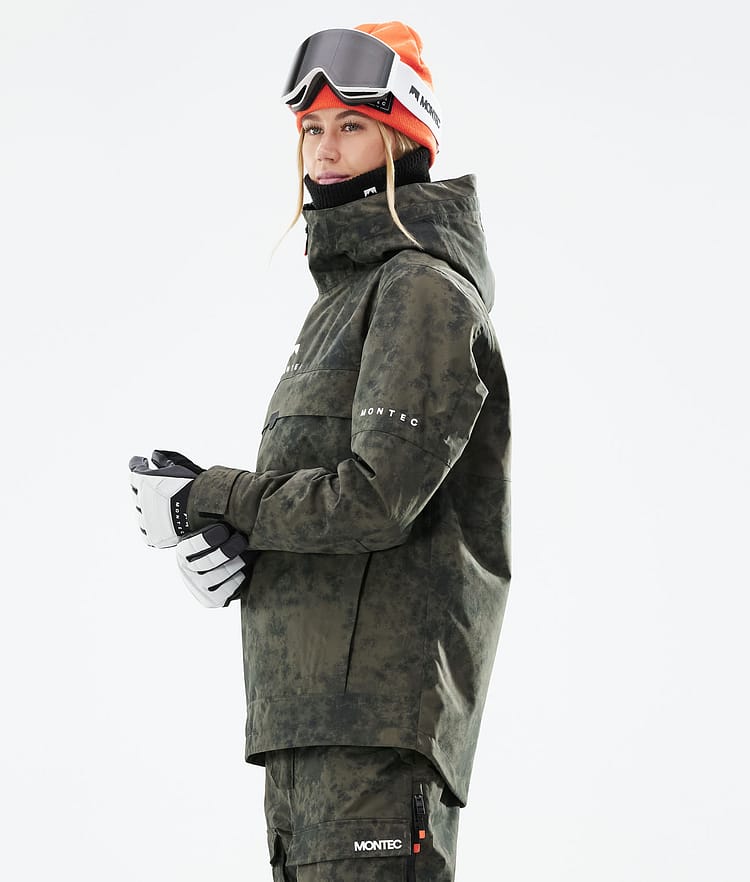 Montec Dune W 21 Kurtka Snowboardowa Kobiety Olive Green Tiedye, Zdjęcie 8 z 11