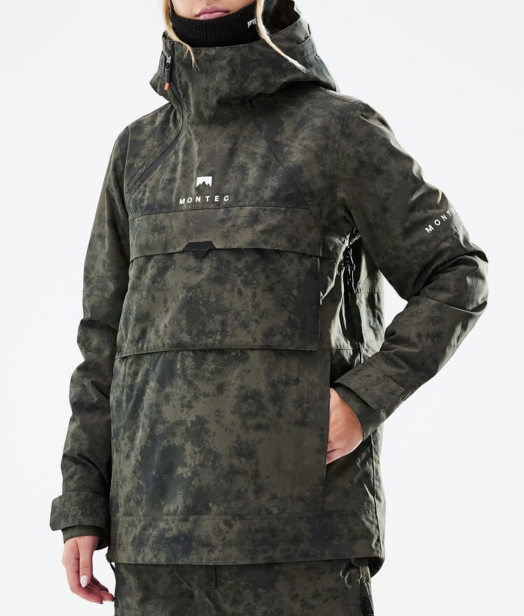 Montec Dune W 21 Kurtka Snowboardowa Kobiety Olive Green Tiedye, Zdjęcie 10 z 11