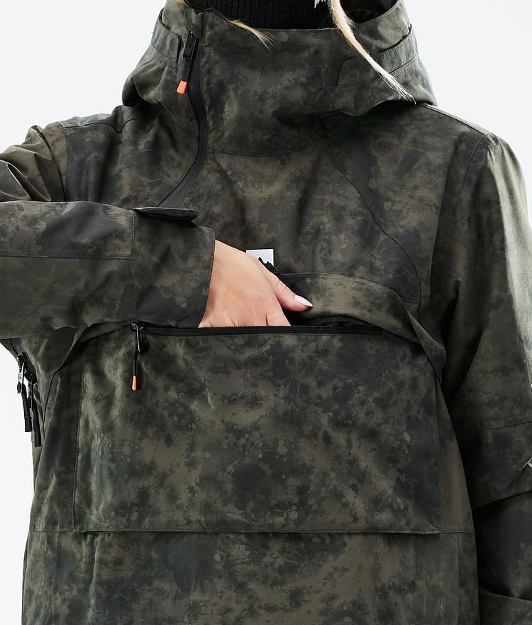 Montec Dune W 21 Kurtka Snowboardowa Kobiety Olive Green Tiedye, Zdjęcie 11 z 11