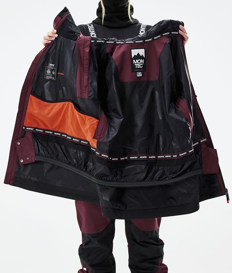 Montec Doom W 2021 Kurtka Narciarska Kobiety Burgundy/Black, Zdjęcie 12 z 12