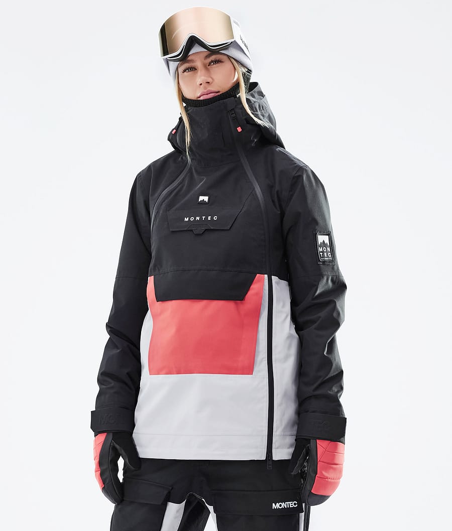 Montec Doom W Ski Jacket Black/Coral/Light Grey