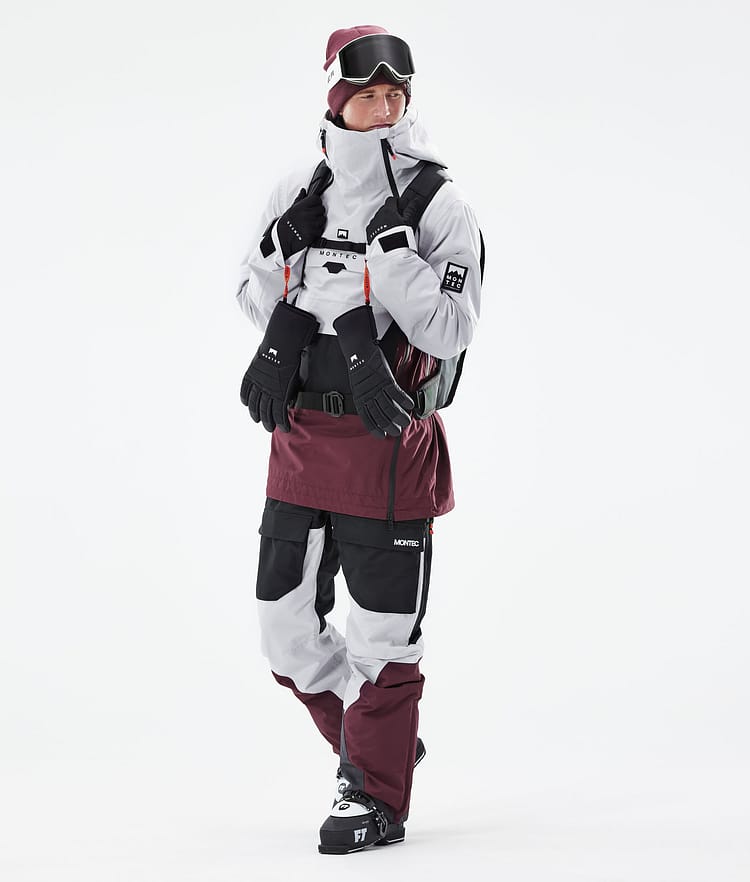 Montec Doom 21 Kurtka Narciarska Mężczyźni Light Grey/Black/Burgundy, Zdjęcie 4 z 11