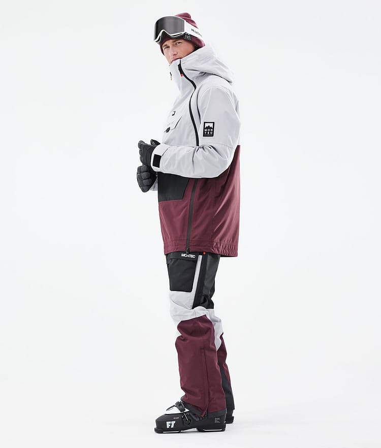 Montec Doom 21 Kurtka Narciarska Mężczyźni Light Grey/Black/Burgundy, Zdjęcie 5 z 11