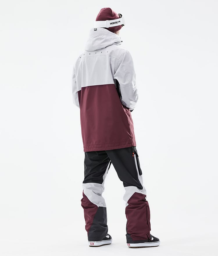 Montec Doom 21 Chaqueta Snowboard Hombre Light Grey/Black/Burgundy, Imagen 6 de 11