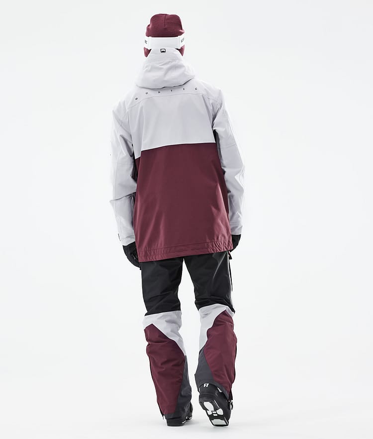 Montec Doom 21 Kurtka Narciarska Mężczyźni Light Grey/Black/Burgundy, Zdjęcie 6 z 11