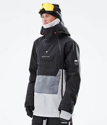 Montec Doom 21 Bunda na Snowboard Pánské Black/Light Pearl/Light Grey