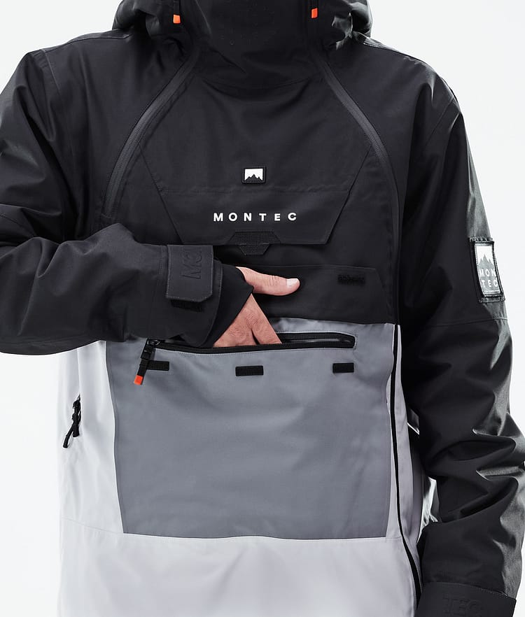 Montec Doom 21 Chaqueta Snowboard Hombre Black/Light Pearl/Light Grey, Imagen 12 de 13