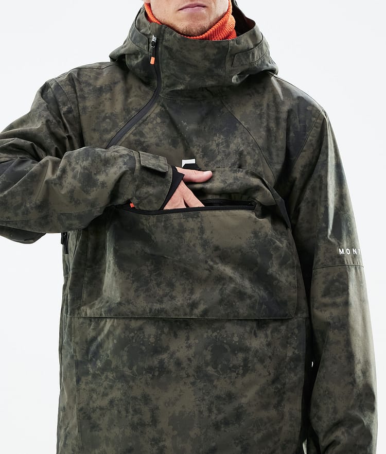 Montec Dune 21 Kurtka Snowboardowa Mężczyźni Olive Green Tiedye, Zdjęcie 10 z 10