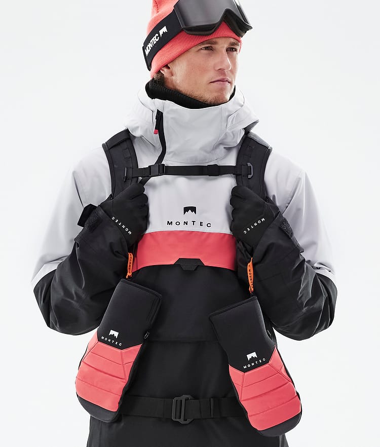 Montec Dune 21 Kurtka Snowboardowa Mężczyźni Light Grey/Coral/Black, Zdjęcie 2 z 10