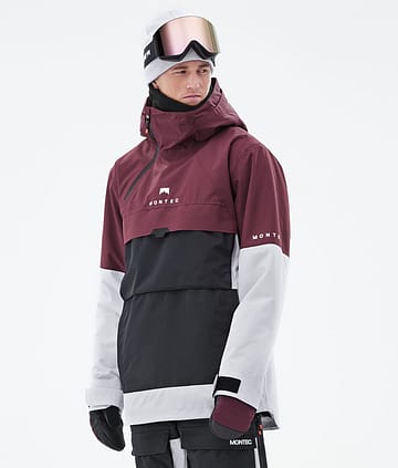Montec Dune 21 Kurtka Narciarska Mężczyźni Burgundy/Black/Light Grey