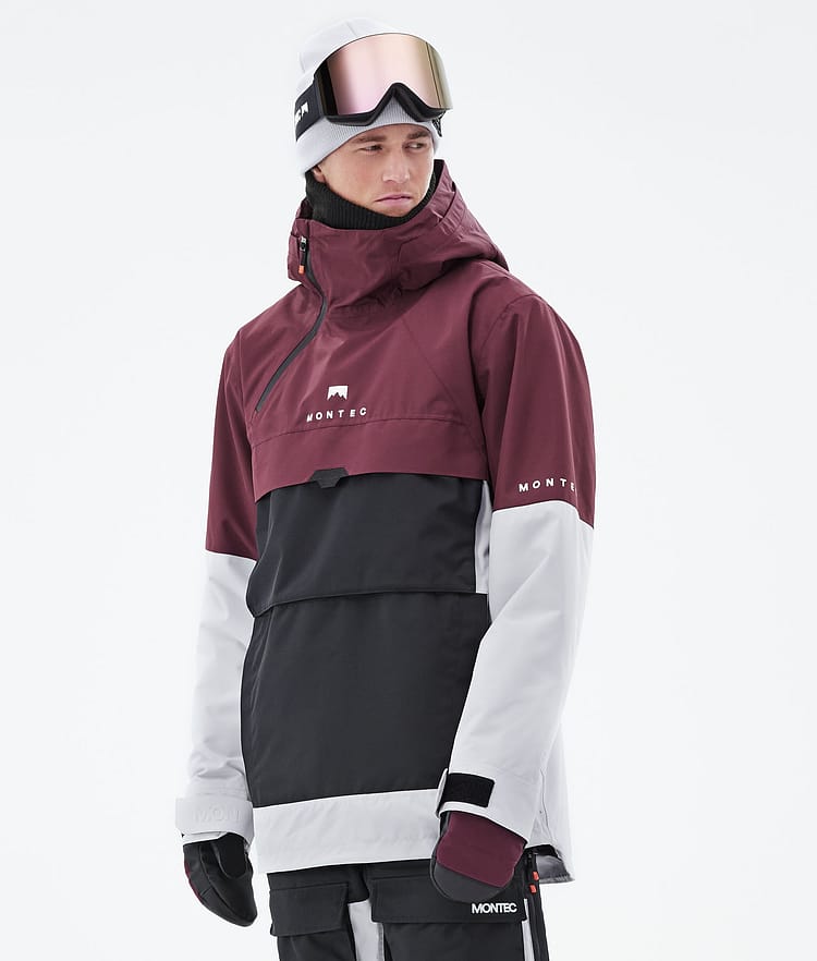 Montec Dune 21 Kurtka Narciarska Mężczyźni Burgundy/Black/Light Grey, Zdjęcie 1 z 10