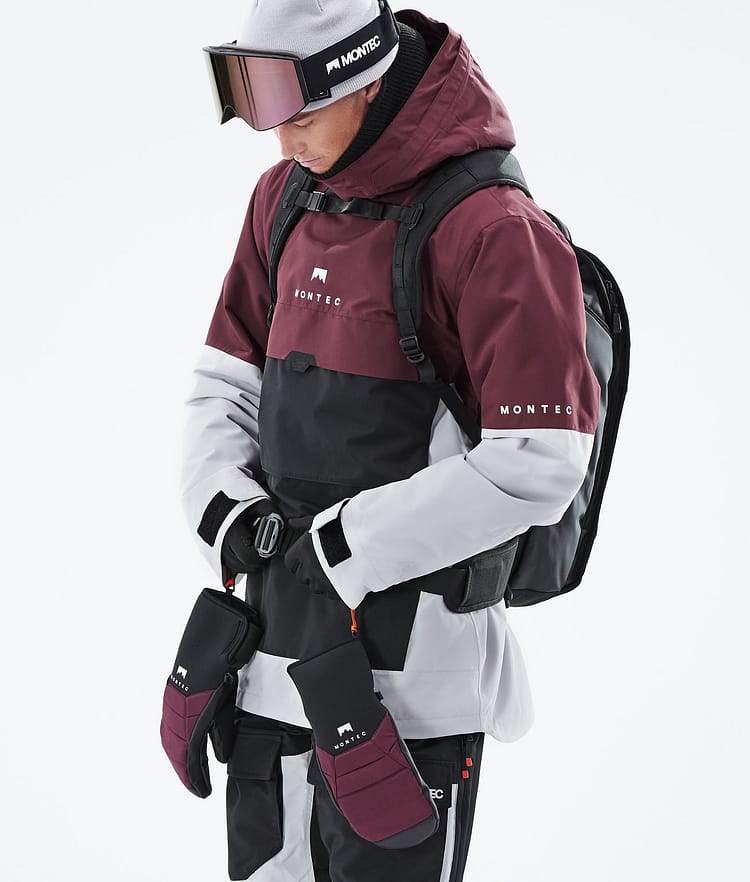 Montec Dune 21 Kurtka Snowboardowa Mężczyźni Burgundy/Black/Light Grey, Zdjęcie 2 z 10