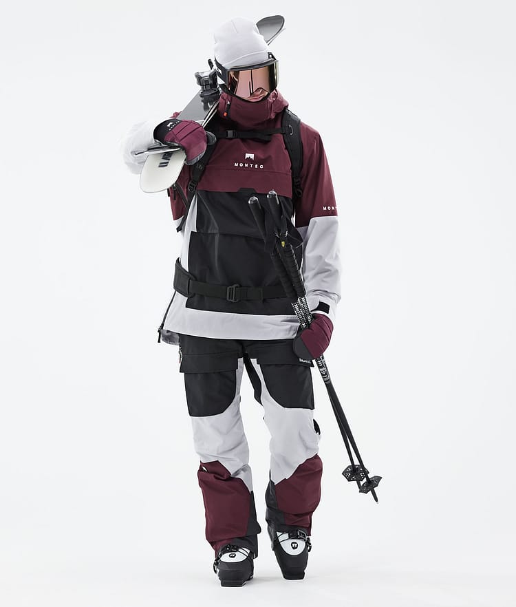 Montec Dune 21 Kurtka Narciarska Mężczyźni Burgundy/Black/Light Grey, Zdjęcie 4 z 10