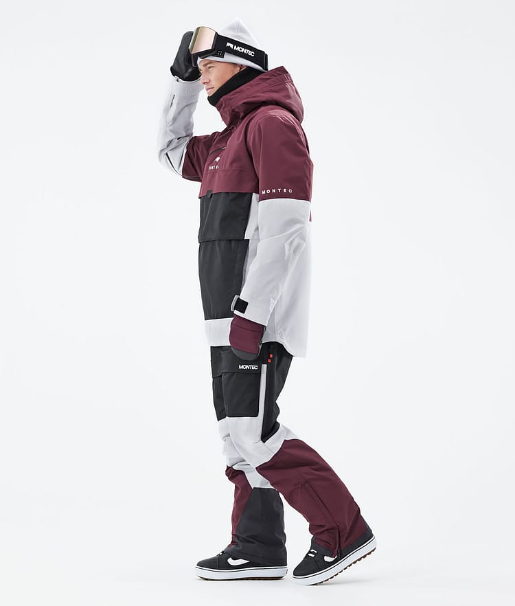 Montec Dune 21 Kurtka Snowboardowa Mężczyźni Burgundy/Black/Light Grey, Zdjęcie 5 z 10