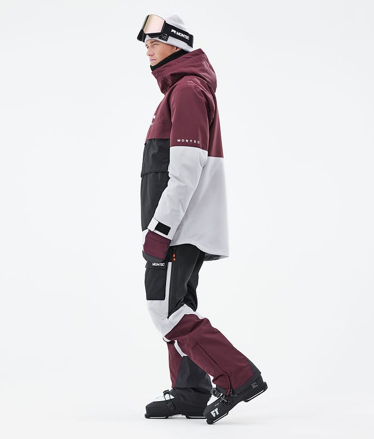 Montec Dune 21 Kurtka Narciarska Mężczyźni Burgundy/Black/Light Grey, Zdjęcie 5 z 10