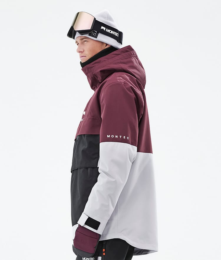 Montec Dune 21 Kurtka Snowboardowa Mężczyźni Burgundy/Black/Light Grey, Zdjęcie 7 z 10