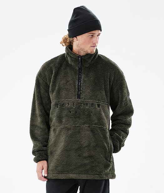 Dope Pile 2021 Fleece Sweater Men Olive Green