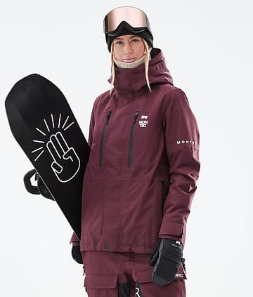 Montec Fawk W 21 Kurtka Snowboardowa Kobiety Burgundy