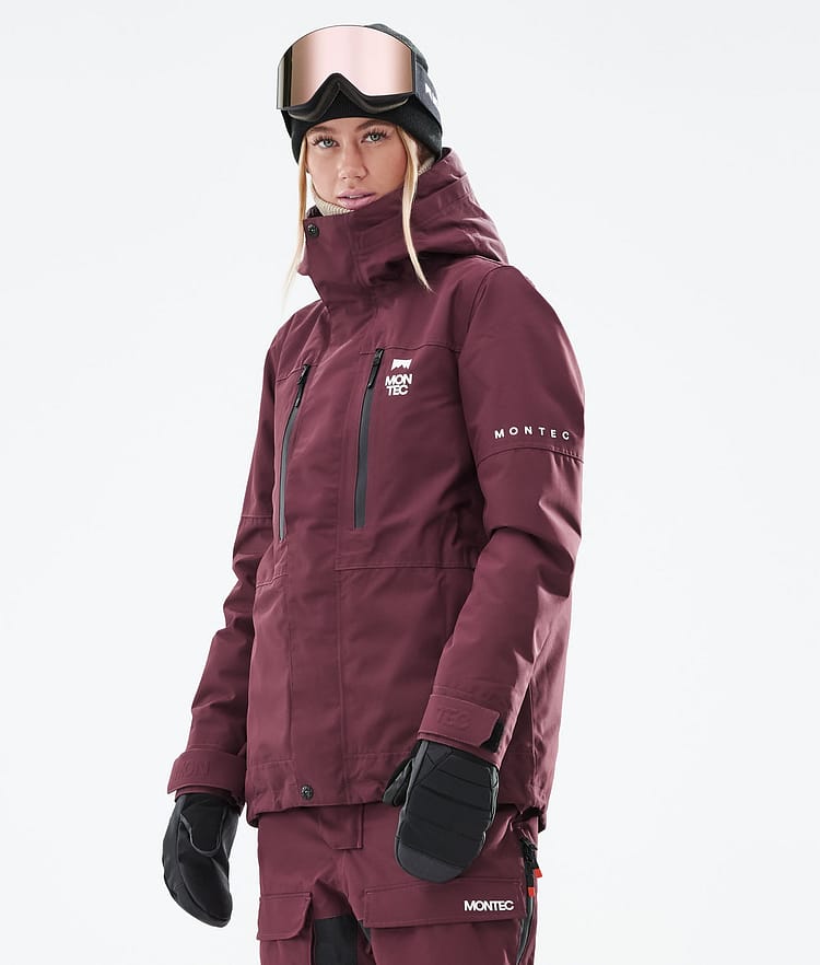 Montec Fawk W 21 Kurtka Snowboardowa Kobiety Burgundy, Zdjęcie 2 z 11