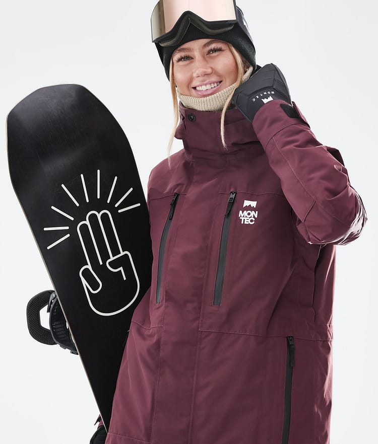 Montec Fawk W 21 Kurtka Snowboardowa Kobiety Burgundy, Zdjęcie 3 z 11