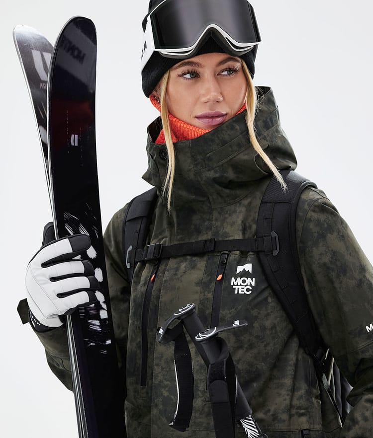 Montec Fawk W 21 Kurtka Narciarska Kobiety Olive Green Tiedye, Zdjęcie 4 z 12