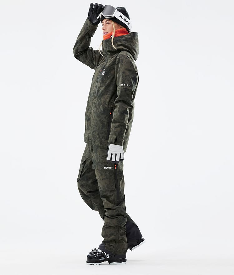 Montec Fawk W 21 Kurtka Narciarska Kobiety Olive Green Tiedye, Zdjęcie 6 z 12