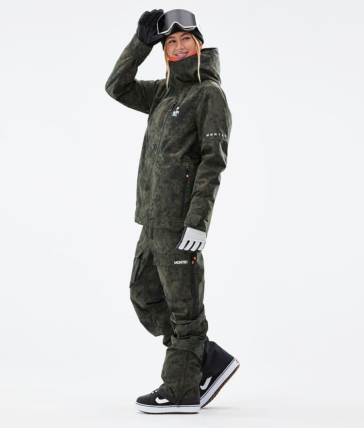 Montec Fawk W 21 Kurtka Snowboardowa Kobiety Olive Green Tiedye, Zdjęcie 6 z 12