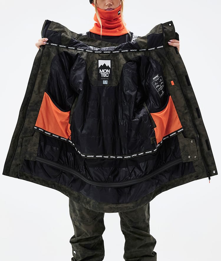 Montec Fawk W 21 Kurtka Narciarska Kobiety Olive Green Tiedye, Zdjęcie 12 z 12