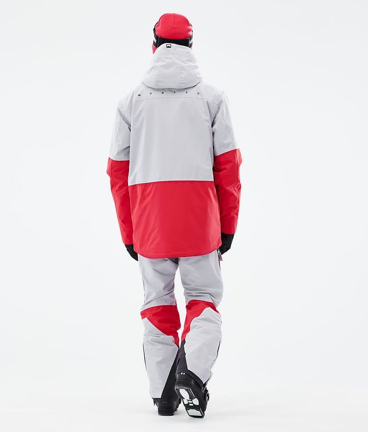 Montec Fawk 21 Lyžařská Bunda Pánské Light Grey/Red, Obrázek 6 z 11