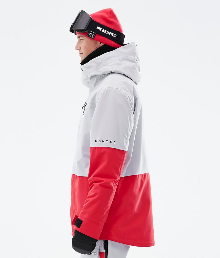 Montec Fawk 21 Lyžařská Bunda Pánské Light Grey/Red, Obrázek 7 z 11