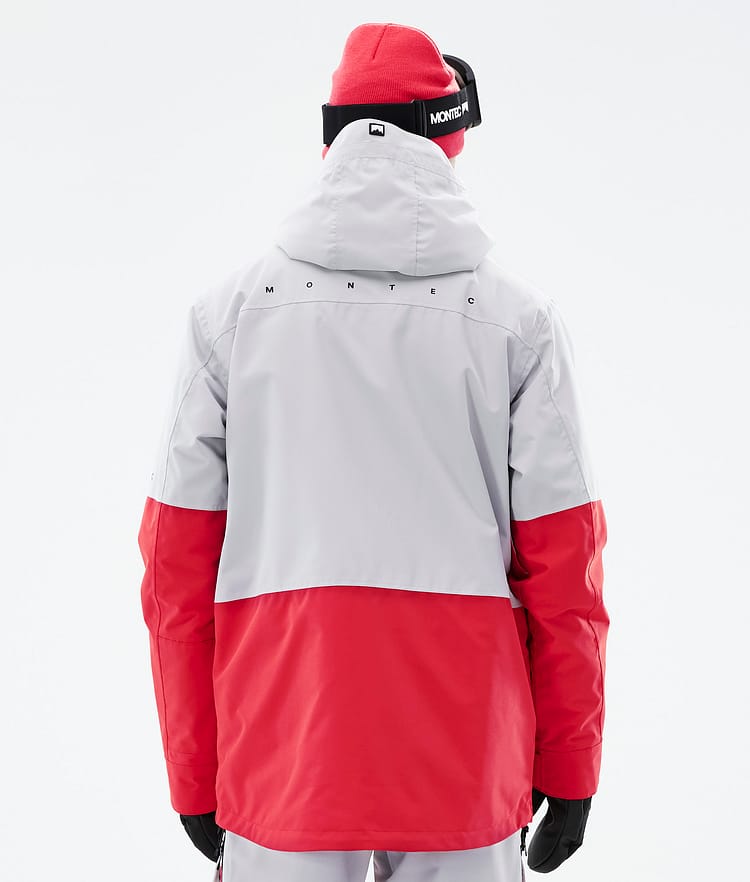 Montec Fawk 21 Lyžařská Bunda Pánské Light Grey/Red, Obrázek 8 z 11