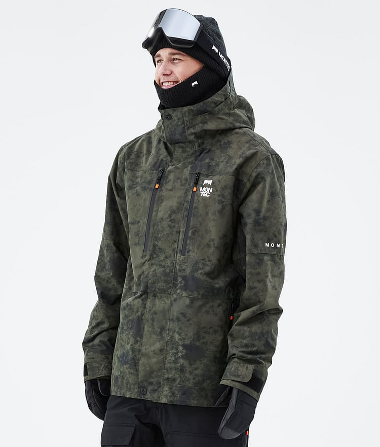 Montec Fawk 21 Bunda na Snowboard Pánské Olive Green Tiedye Renewed, Obrázek 1 z 10