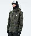 Montec Fawk 21 Bunda na Snowboard Pánské Olive Green Tiedye